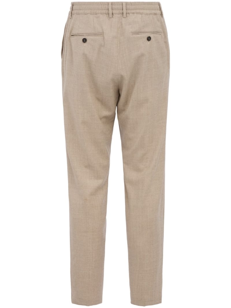 CRUNA - Single pleat slim tapered fit with elastane