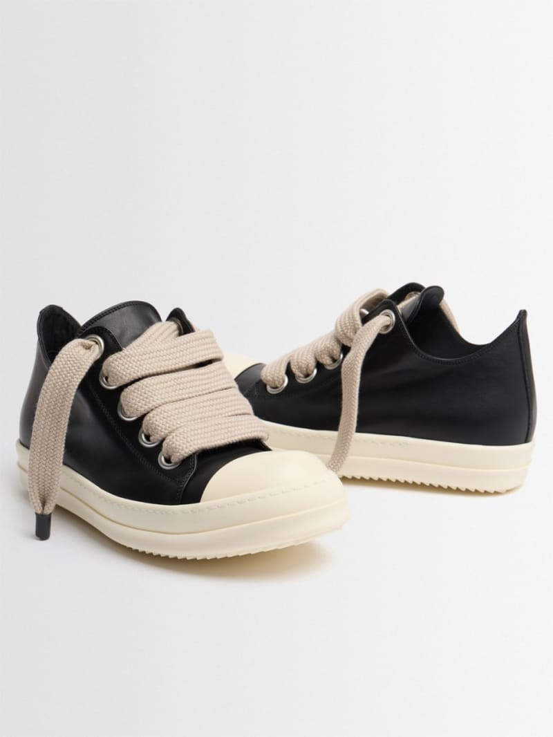 Rick Owens - Jumbolace lambskin low-top sneakers