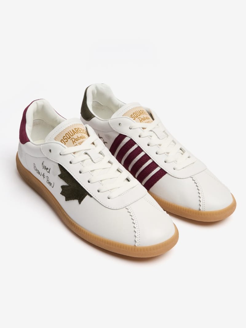 Dsquared2: Baskets à logo en cuir et polyamide