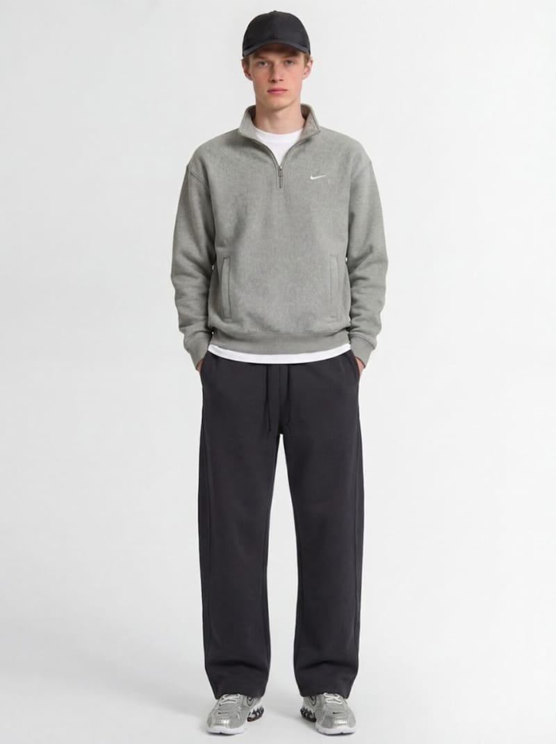 Nike - Cotton-blend quarter-zip sweatshirt
