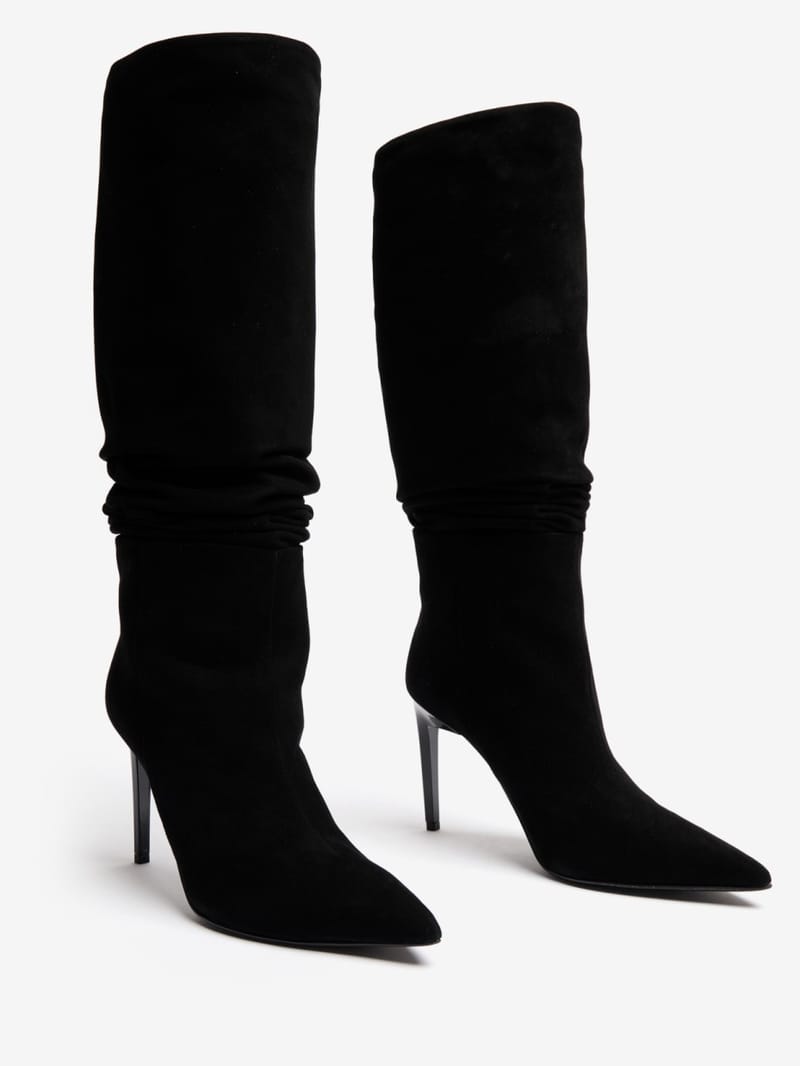 FABI - Bottes hautes en daim avec talon