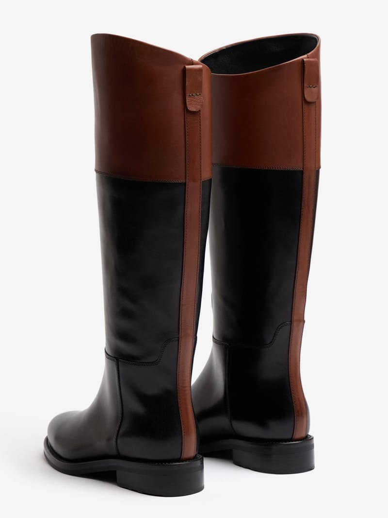 FABI: Bottes hautes en cuir ornées