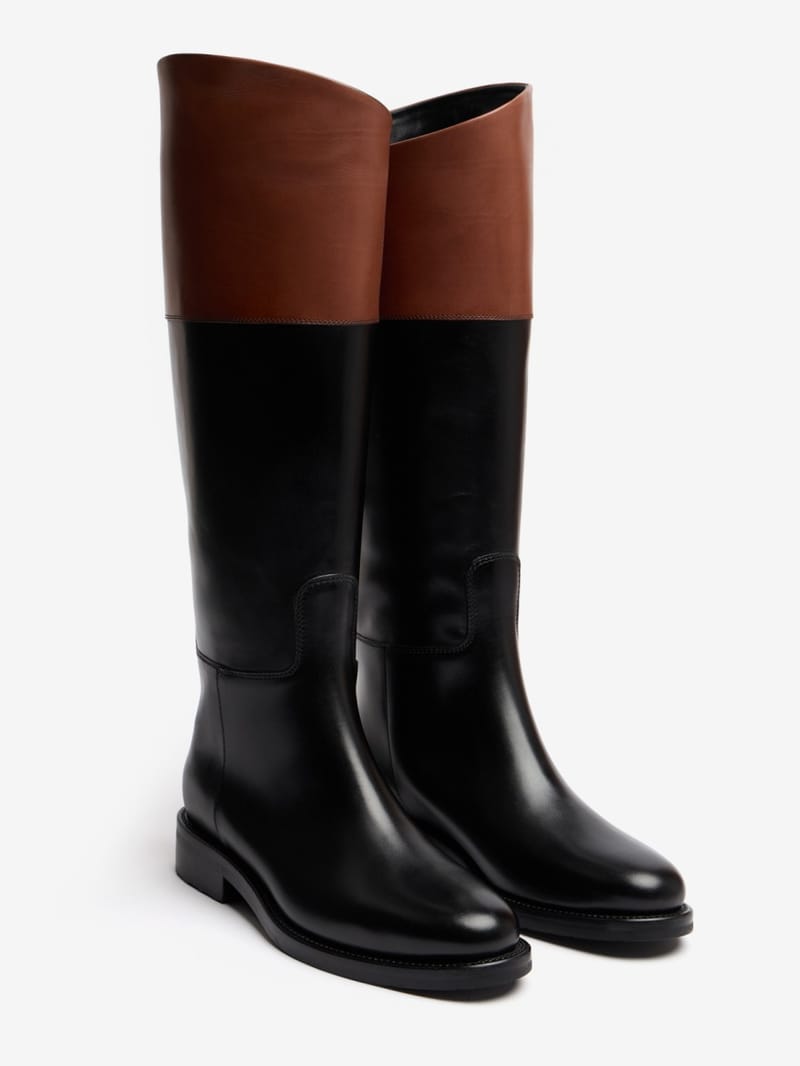 FABI - Hohe Stiefel aus Leder mit Verzierung