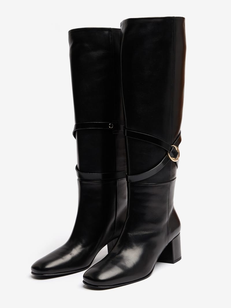 FABI: Bottes hautes en cuir à talon