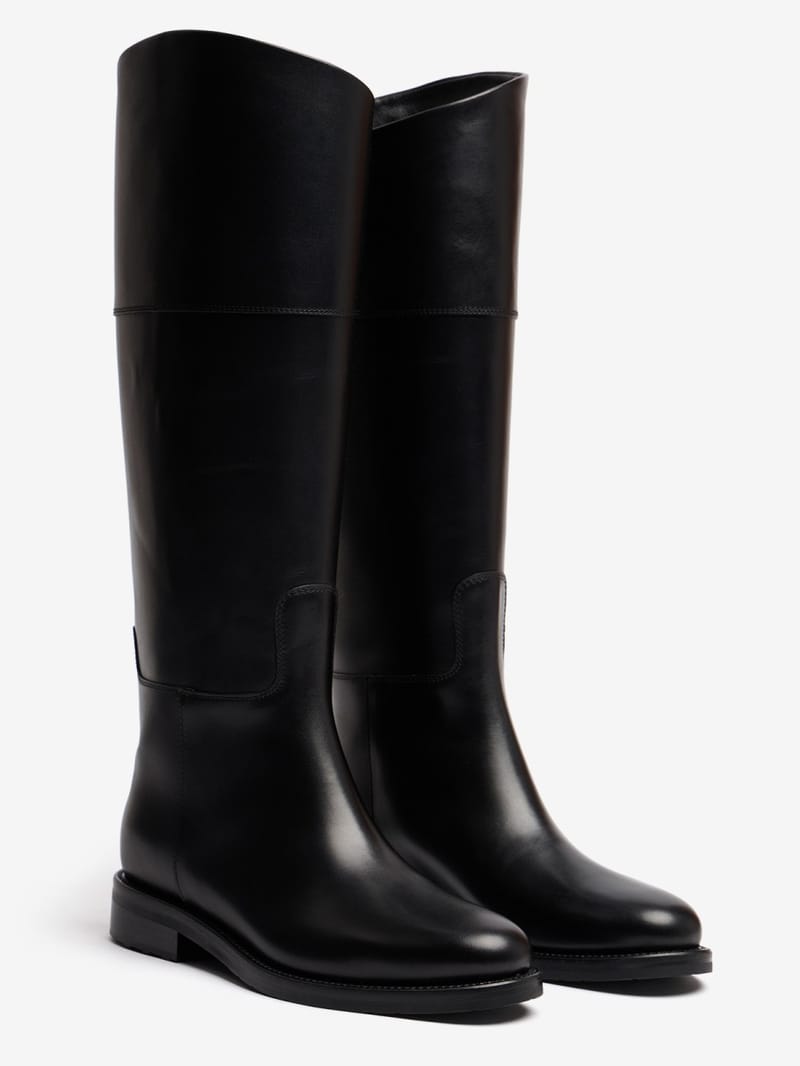 FABI: Bottes hautes en cuir de veau