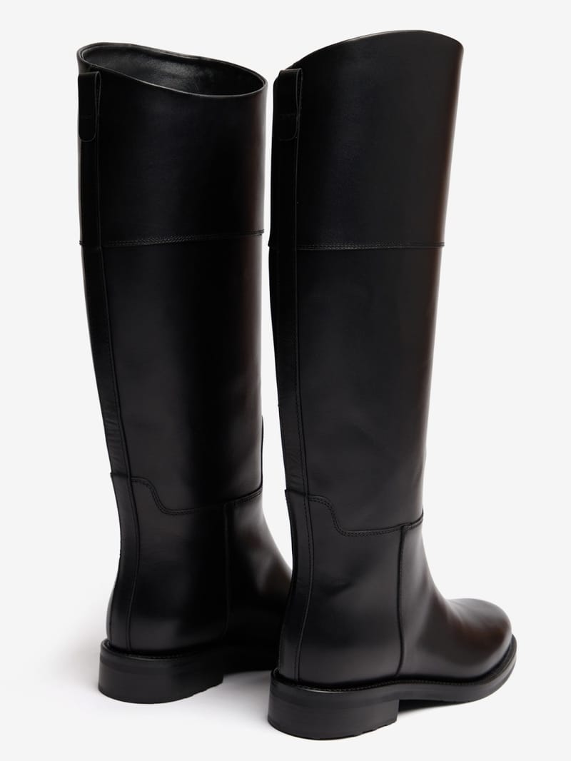FABI: Bottes hautes en cuir de veau