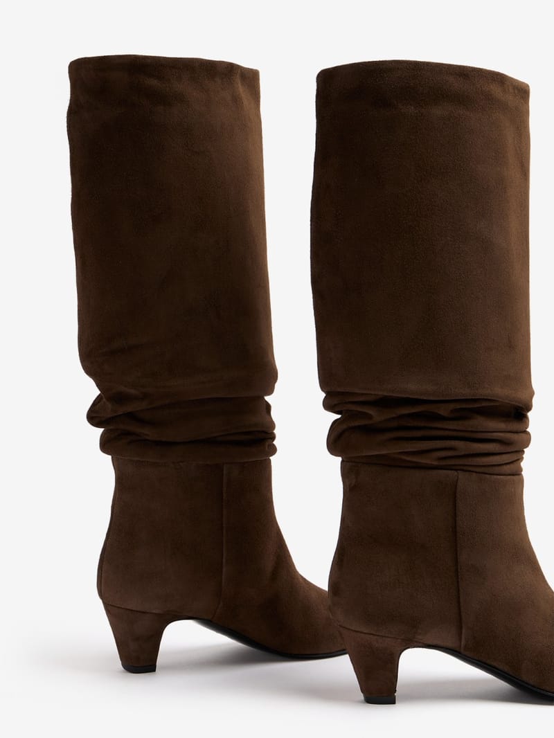 FABI: Bottes hautes en daim à talon
