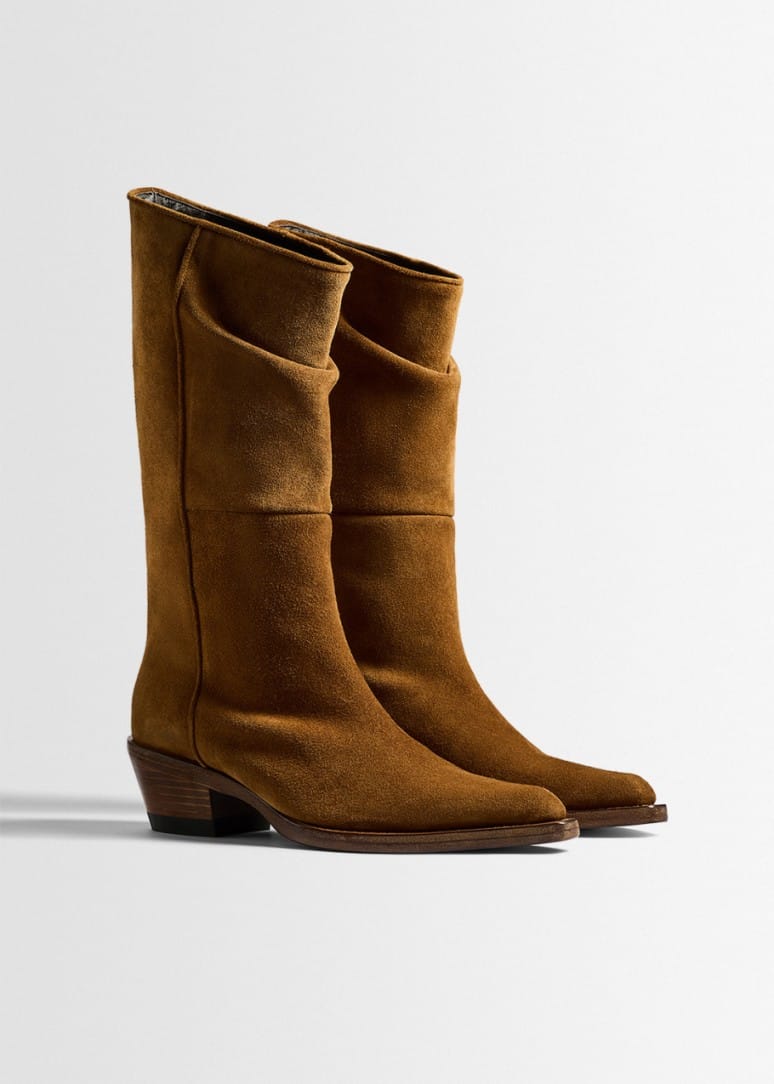 Khaite - Clive suede knee-high boots