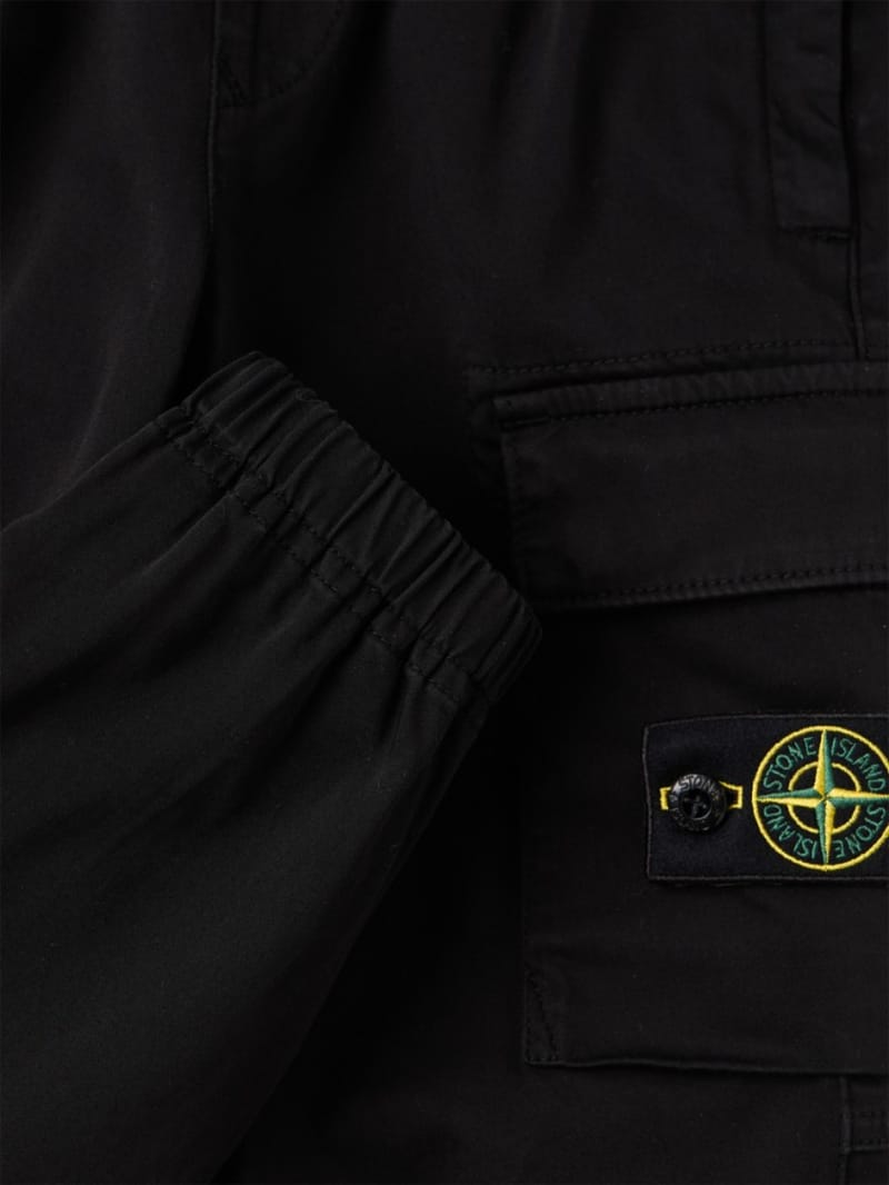 Stone Island Junior - Stretch twill cargo pants