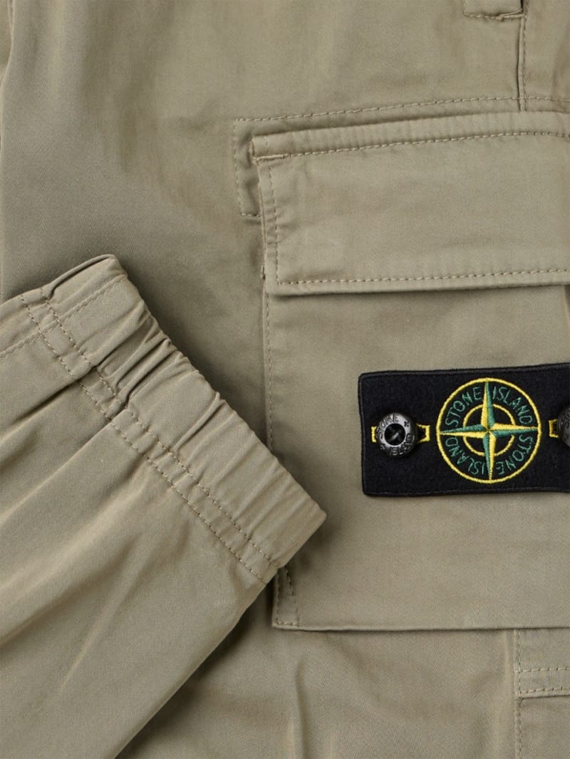 Stone Island Junior - Stretch twill cargo pants