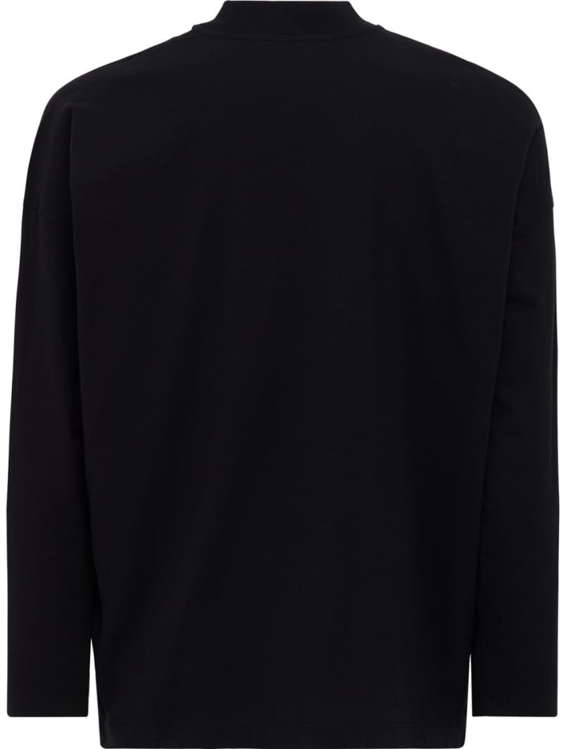 Jil Sander: T-shirt boxy manches longues col montant