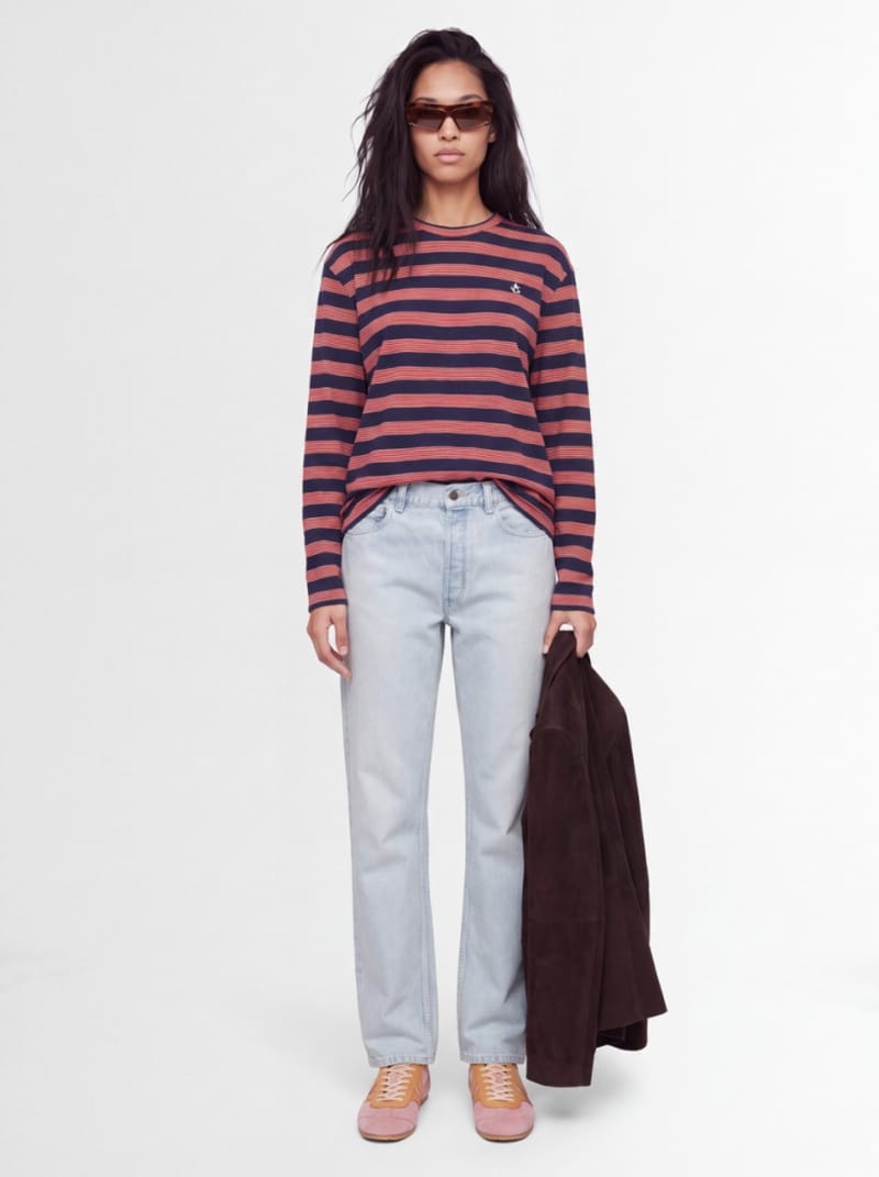 Jil Sander - Cotton t-shirt with horizontal stripes