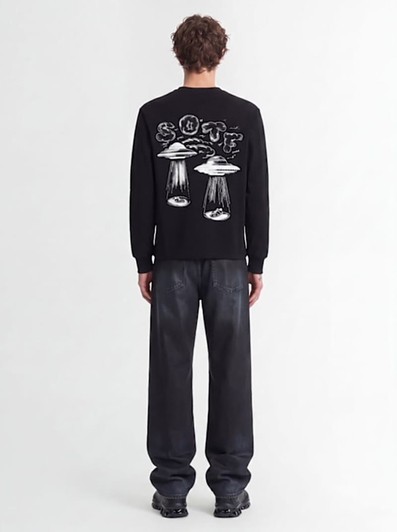 SOTF - Long-sleeved cotton T-shirt with print