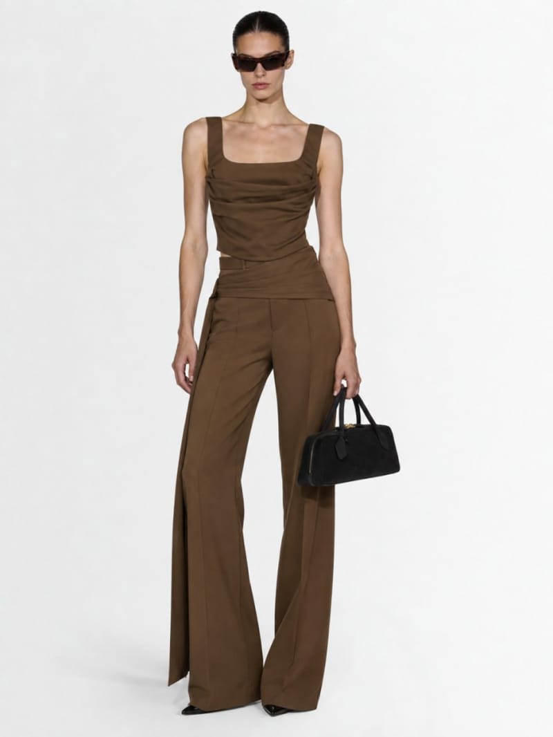 Giuseppe Di Morabito - Draped wool crop top