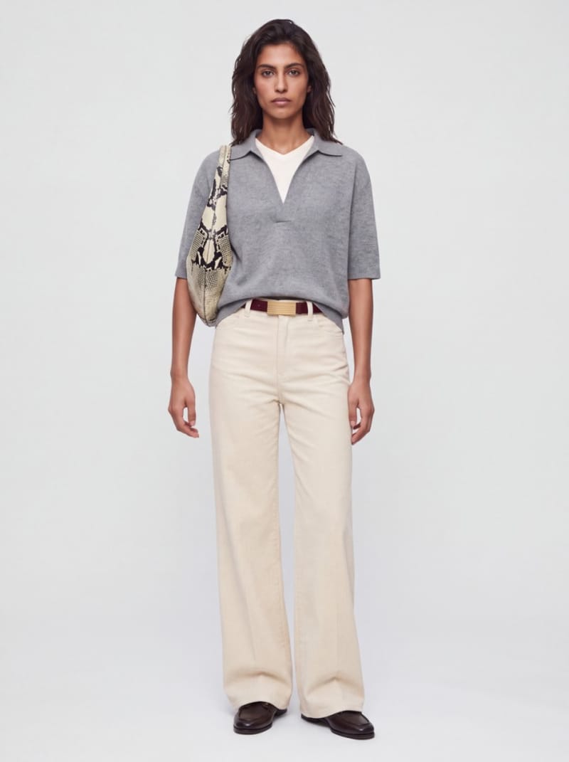 CRUNA - Wide-leg mid-rise pants
