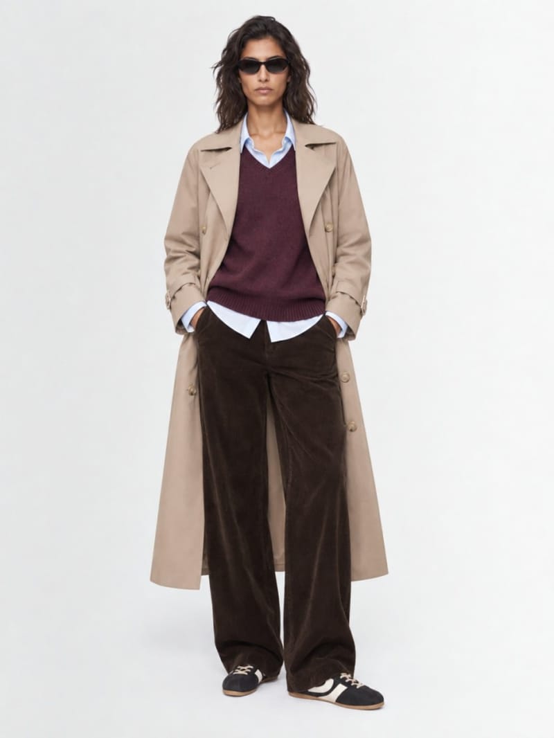 CRUNA - Wide Leg Mid Rise Pants