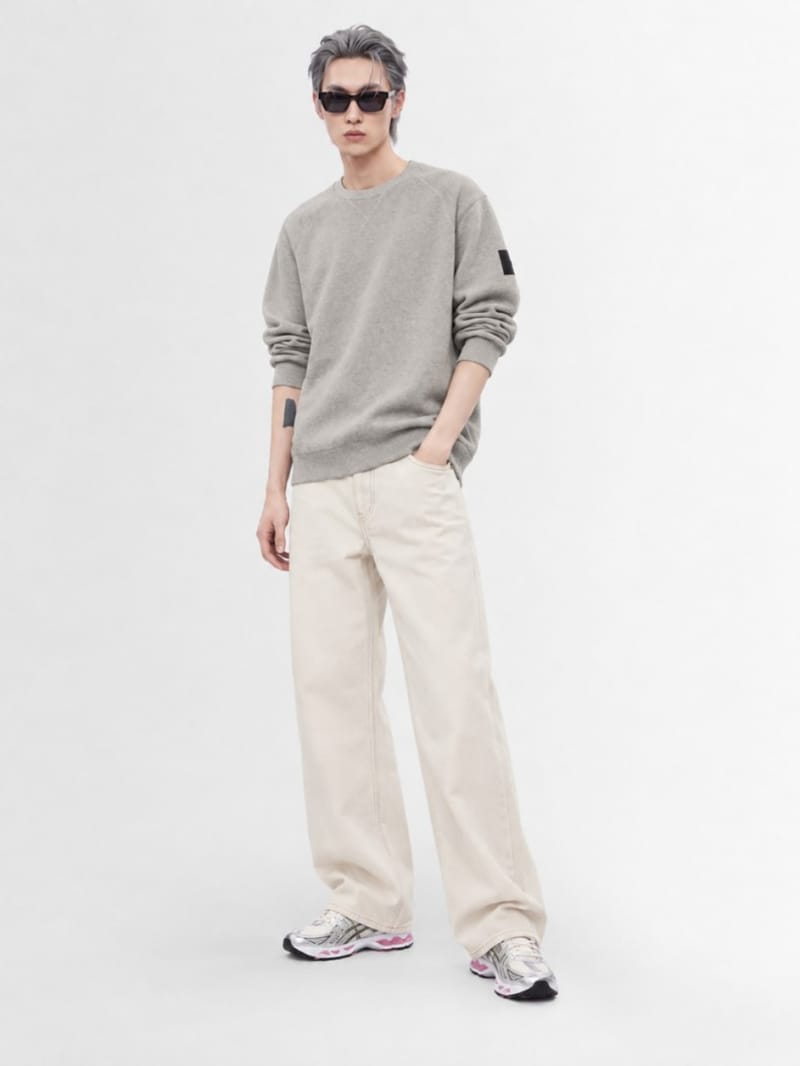 OUTHERE - Woodveil cotton blend crewneck sweater