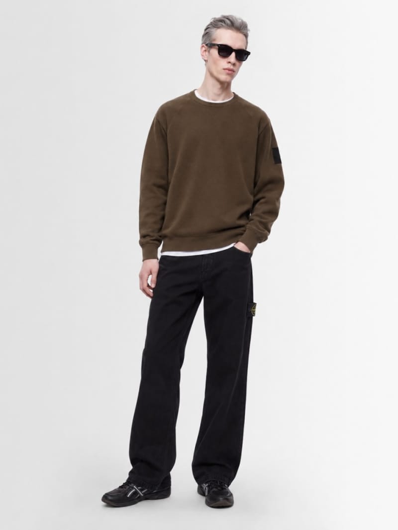 OUTHERE - Woodveil cotton blend crewneck sweater