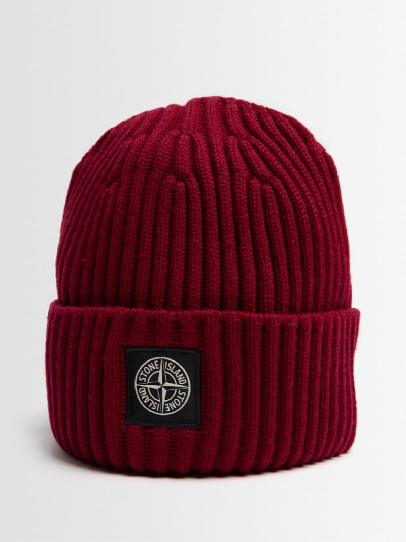 Stone Island Junior - Ribbed wool blend beanie