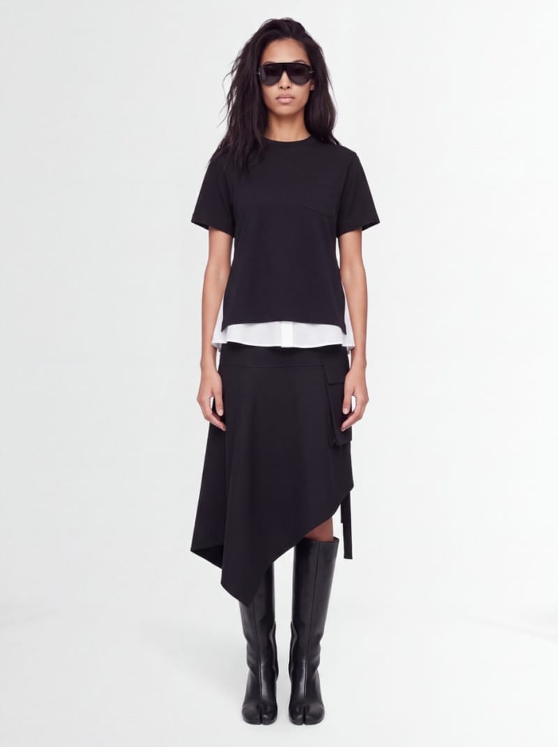 Sacai - Wool Melton Skirt