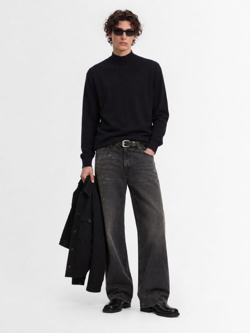 CRUNA - Wool turtleneck knit sweater