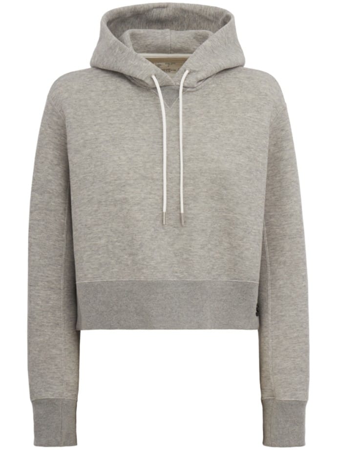 Cropped hooded sweatshirt