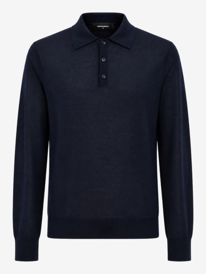 D2 Upside Down Long Sleeves Polo