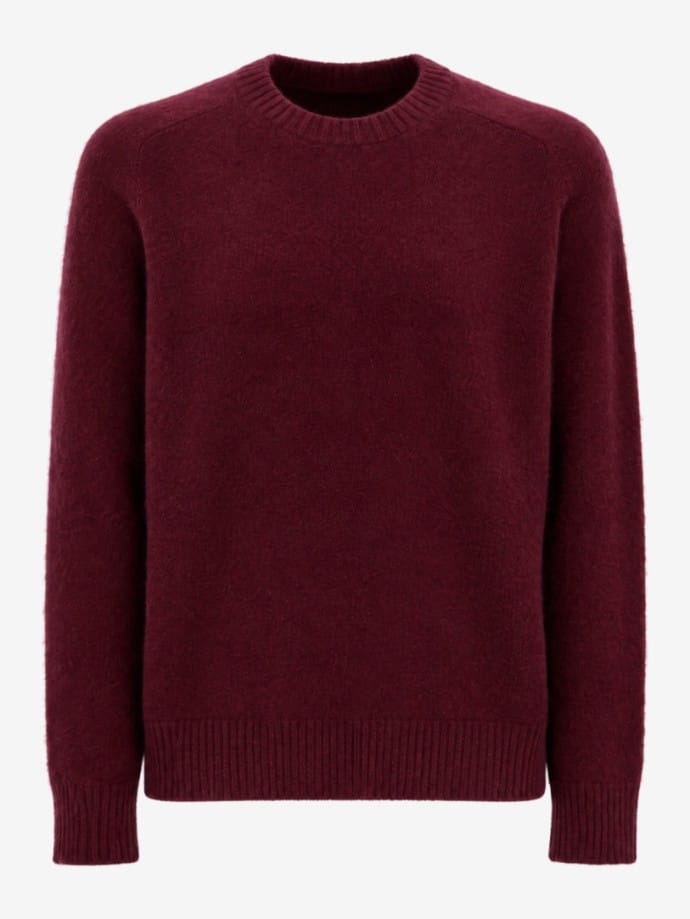 Cashmere & silk knit sweater 