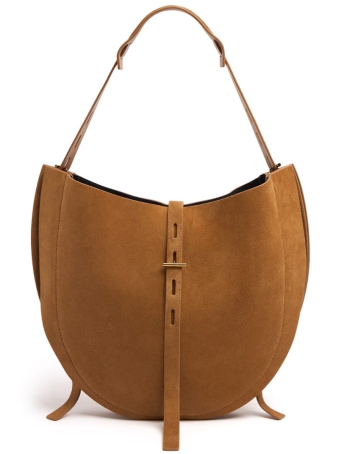 Liz suede shoulder bag