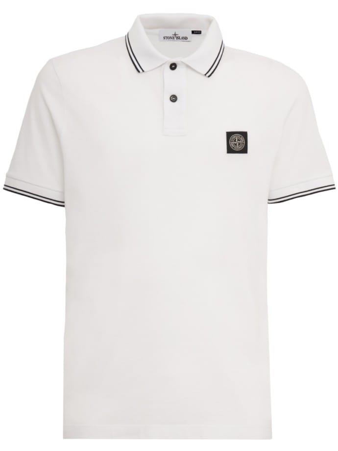 Logo patch cotton polo
