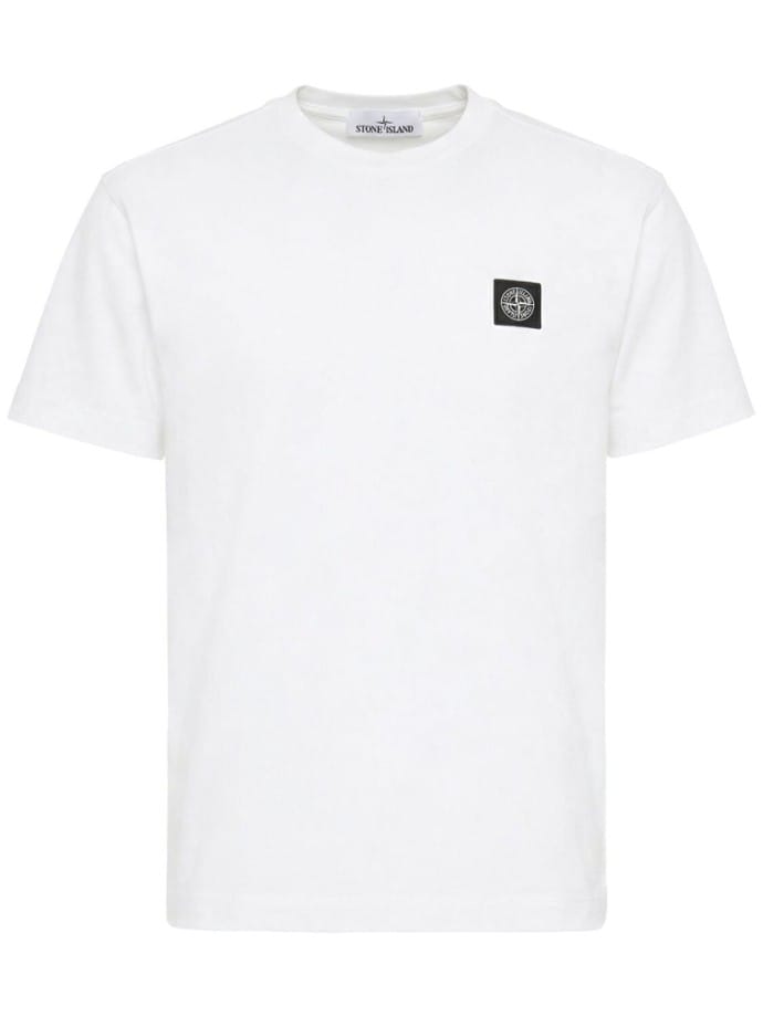 Cotton T-shirt with logo patch