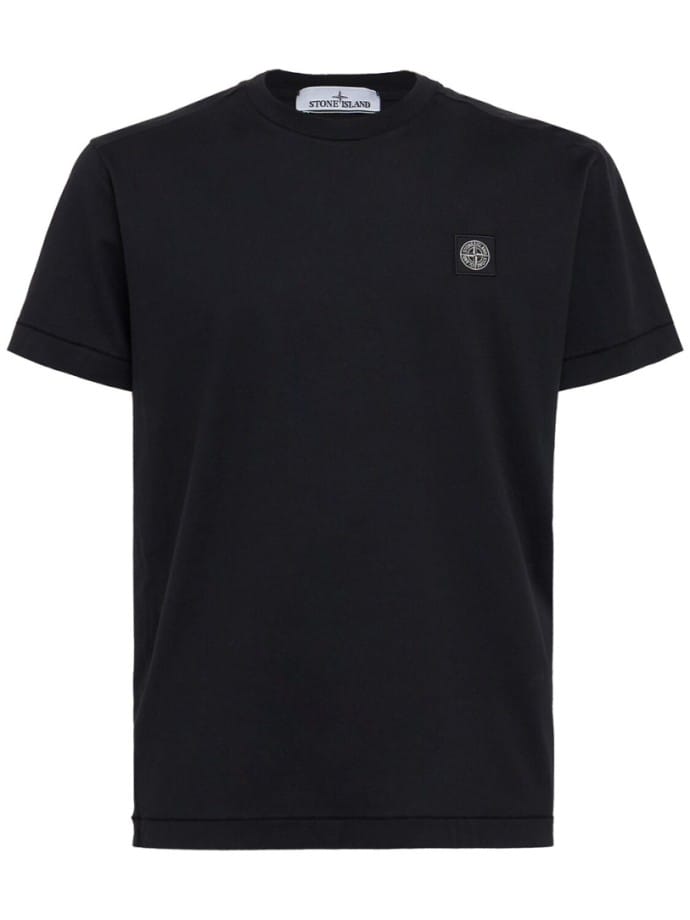 Cotton T-shirt with logo patch