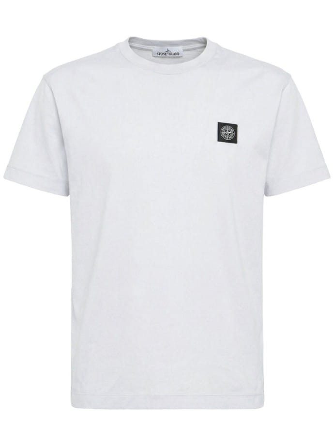 Cotton T-shirt with logo patch