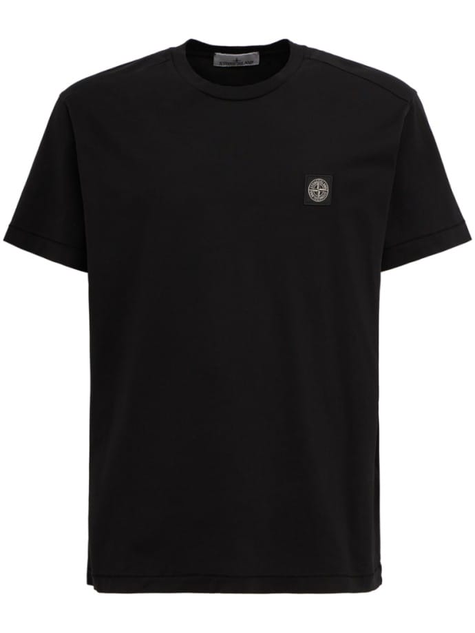 Cotton T-shirt with logo patch