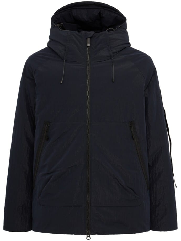 Root hooded nylon down jacket